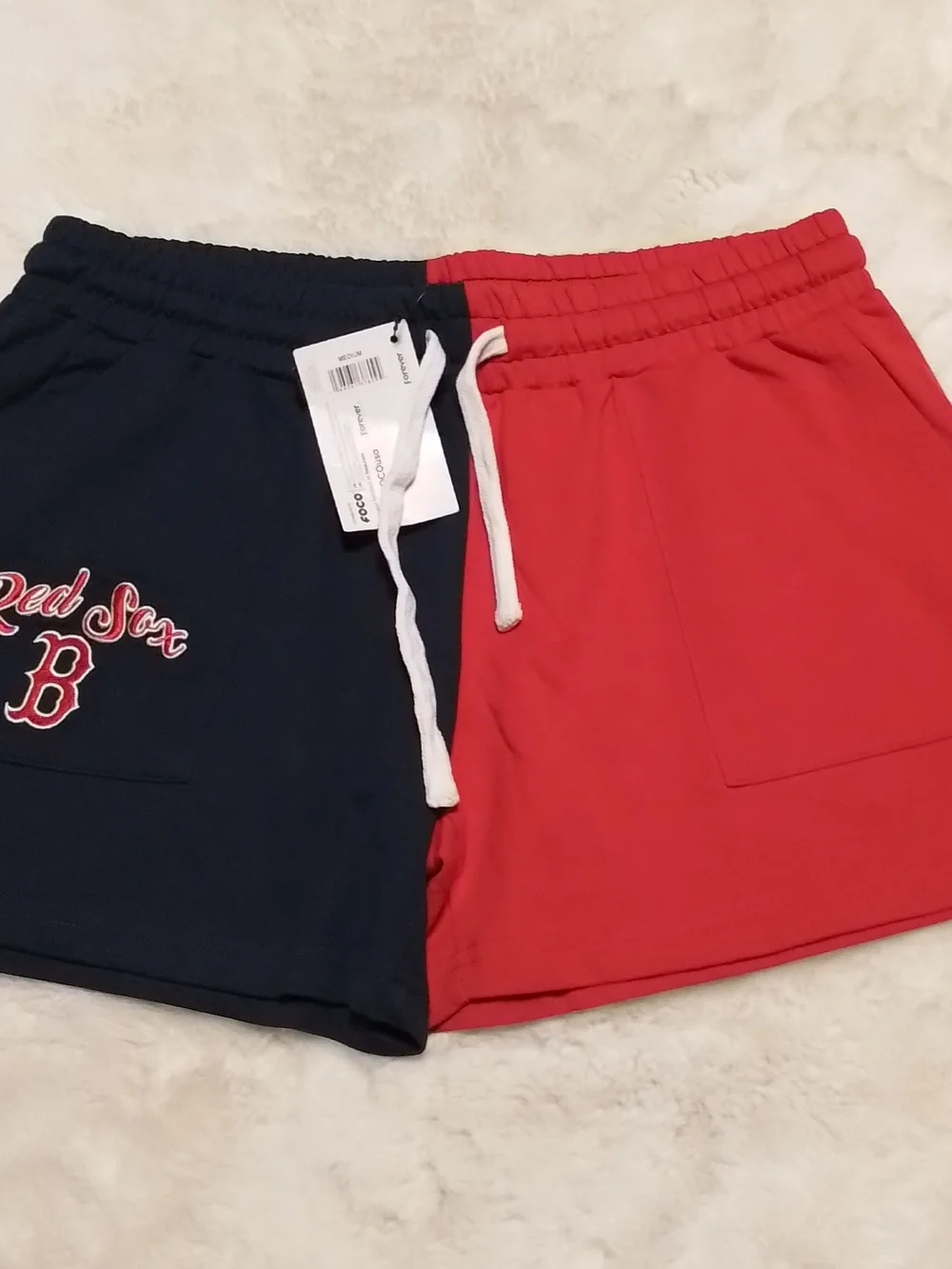 Genuine Merchandise Women’s Boston Red Sox Two-Tone Navy and Red Shorts